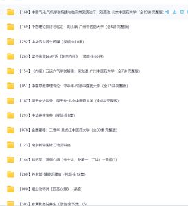 全网中医课程|免费更新|百度网盘群共享-不可思议资源网
